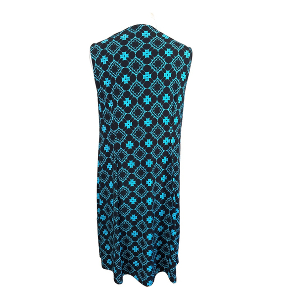 Magnolia Grace Sleveless Dress Size 1X Black Blue - Picture 3 of 7